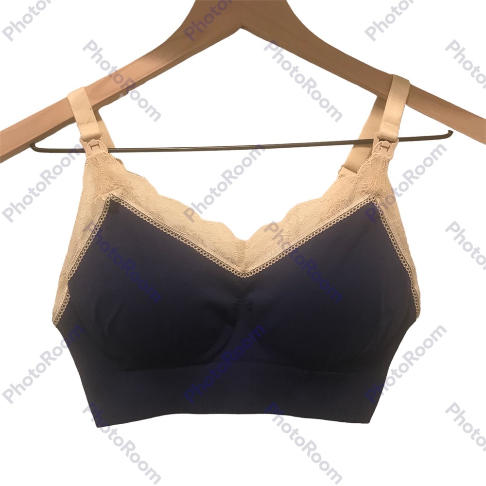 Sunnybuy Nursing Bra Women’s Size Small Blue Removable Pads Wireless NWOT